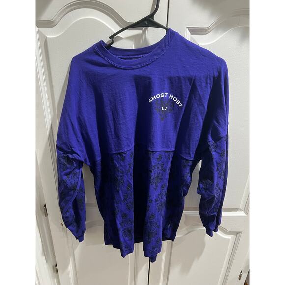 Disney Tops - Disney Haunted Mansion Ghost Host Spirit Jersey XS Purple Long Sleeve Adult Park